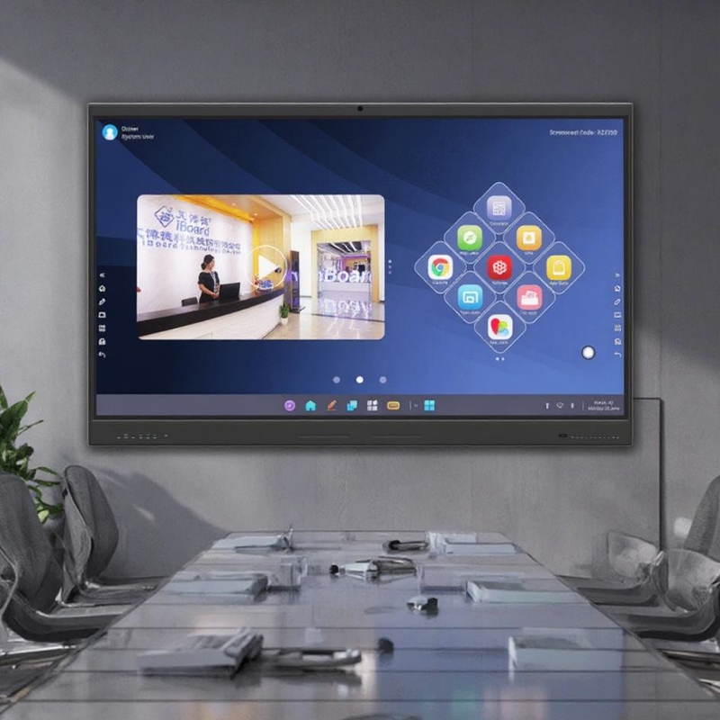 Iboard Factory Direct 75 ιντσών 4K Multi Touch Smart Screen Διαδραστική επίπεδη οθόνη οθόνη Whiteboard για συνεδριάσεις & διδασκαλία