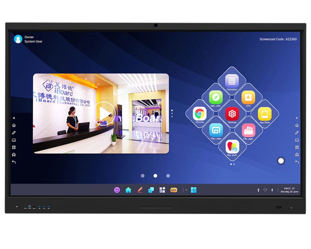 75 ιντσών IBoard Ultra HD 4K ανάλυση Διαδραστική επίπεδη οθόνη οθόνης    Ψηφιακή διαδραστική λευκή σανίδα με οθόνη πολλαπλής αφής, αντι-φωτισμού & ανθεκτική οθόνη για συνεδριάσεις τάξη Μάθε