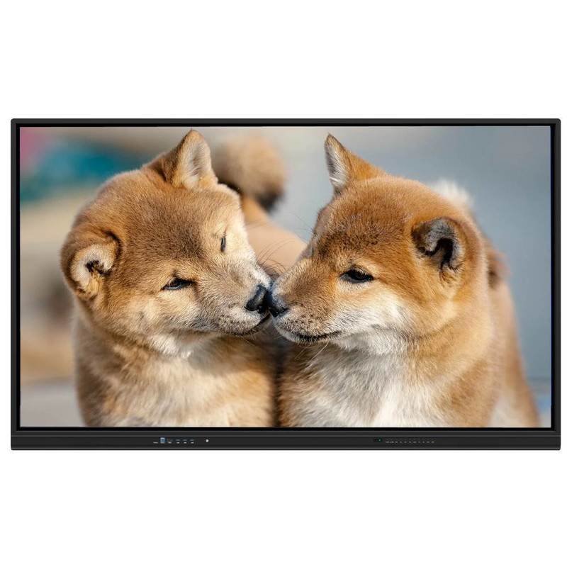 Διαδραστική επίπεδη οθόνη τοίχου Android 14 15 υπολογιστής 75 86 ίντσες Smart Board Wifi 60W ηχεία Ai κάμερα μικρόφωνο λογισμικό πίνακα λευκού πίνακα ενσωματωμένο