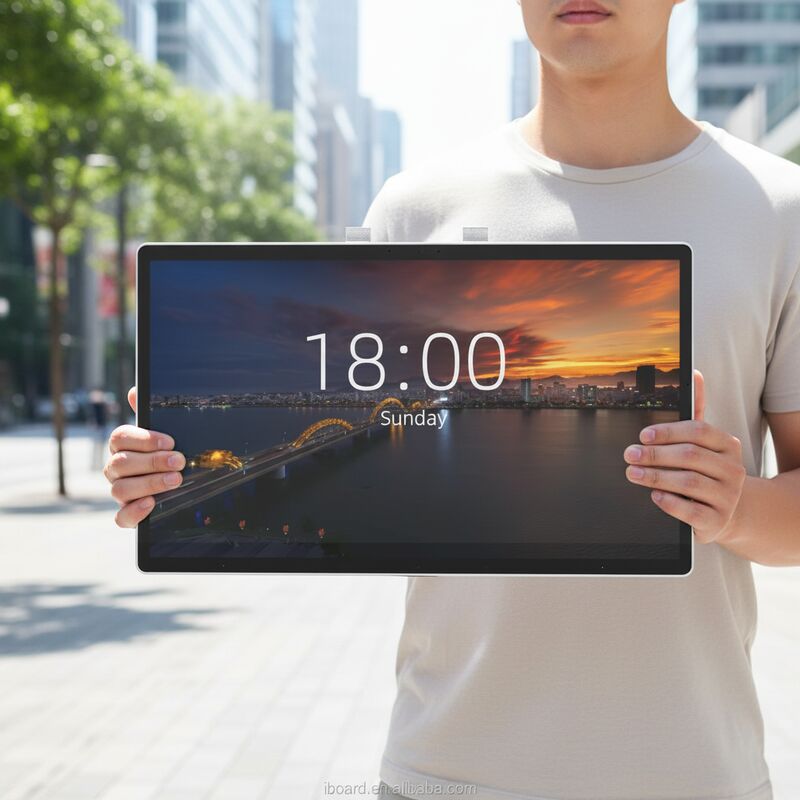 Κιόσκι με οθόνη αφής και ενσωματωμένο σαρωτή κωδικών QR, μοντέρνο στυλ, με αναλογία αντίθεσης 4000:1, σχεδιασμένο για αλληλεπίδραση με τον πελάτη