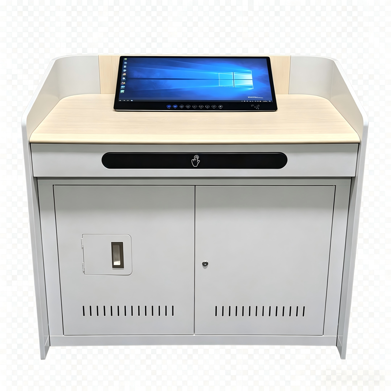 23.8 ίντσες ψηφιακό Podium Touch Table Desk Cabinet Για την τάξη διδασκαλία συνεδρίαση γραφείου