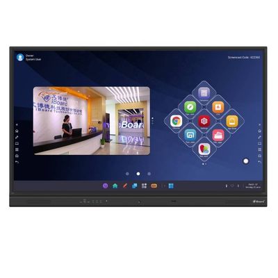 98 ιντσών Διαδραστική Whiteboard επίπεδη επιφάνεια Smart Boards για την οθόνη γραφείου του σχολείου