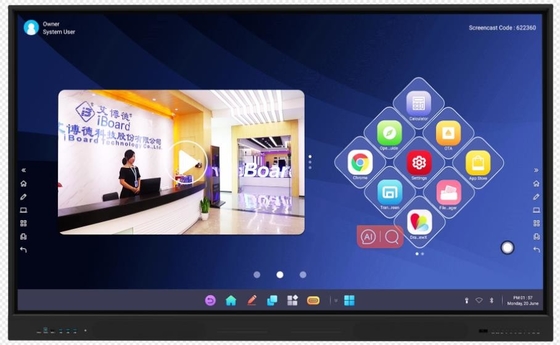 98 ιντσών όλα σε ένα Διαδραστικό whiteboard Smart board για το γραφείο σχολείο