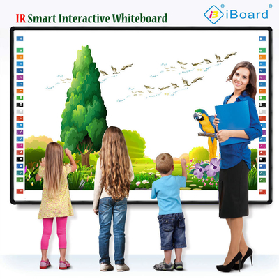 IBoard Factory άμεση ομαλή γυαλιστερή πλαστική επιφάνεια υπέρυθρο IR διαδραστικό λευκό πίνακα για πένα / δάχτυλο γραφή προαιρετική πλευρική γραμμή 22 συντομεύσεις