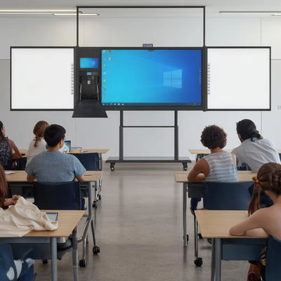 iboard εργοστάσιο απευθείας 75 ιντσών κλειδωτό αναγραφόμενο διασυνδεδεμένο Blackboard Smart Whiteboard Διαδραστική επίπεδη οθόνη οθόνη όλα σε ένα με υποστήριξη στέκεται Σημαιοδότης πένας χαλί γραφή λύση εκπαίδευσης