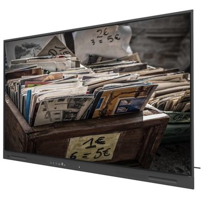 Ενισχύστε την επιχείρησή σας με μαύρο LCD Smart Board που διαθέτει έξοδα USB και 350cd / m2 WIFI και ασύρματο μοιράστε 110 ιντσών οθόνη
