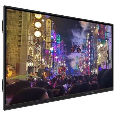 Διαδραστικό επίπεδο πάνελ με Android 13 ή 14 4mm θραυσμένο γυαλί και 6 μικροφώνου συστοιχίας ενσωματωμένο στο έξυπνο whiteboard